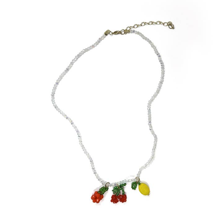 Tropical Fruit Faceted Beaded Necklace for wholesale by Rainbow Unicorn Birthday Surprise
