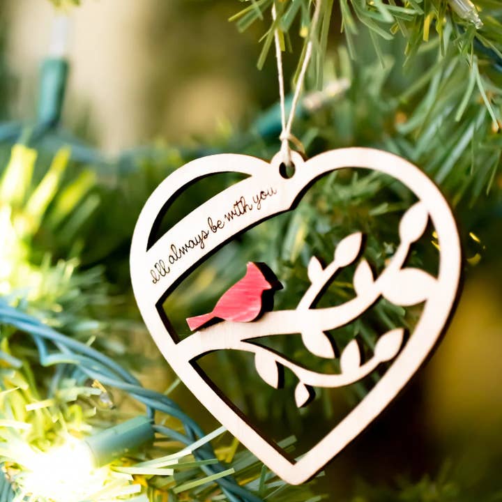 Memorial Cardinal Christmas Ornament for wholesale by Harp and Timbrel