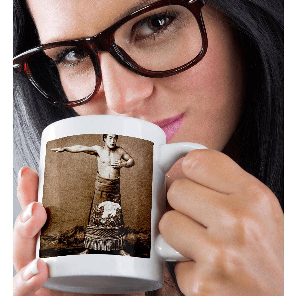 3dRose - Wholesale Coffee Mug - 3dRose, Vintage Champion Sumo Wrestler in Old Japan Sepia Toned, Mug9