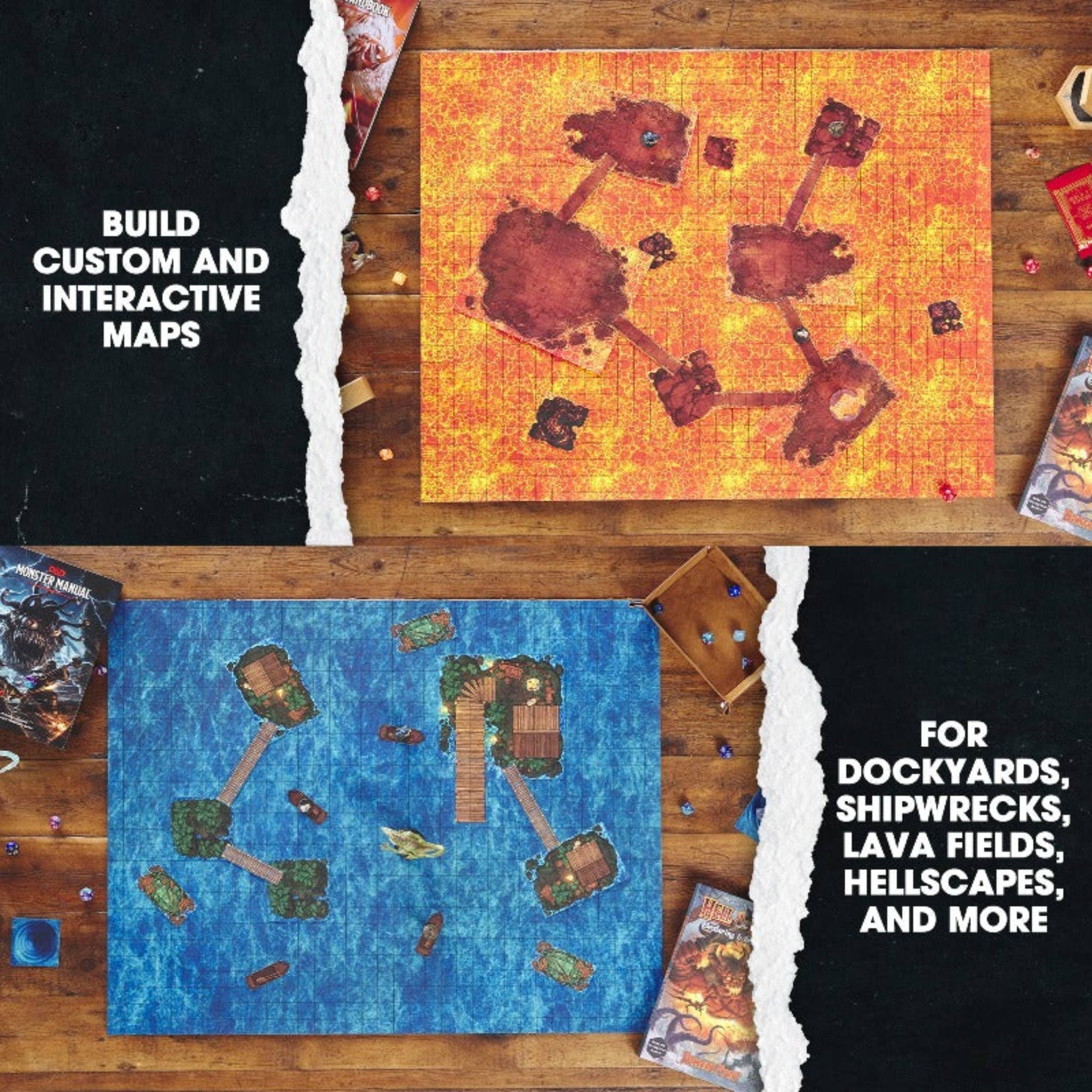 1985 Games – wholesale Board game – Dungeon Craft – Hell & High Water Book 2D Terrain for DnD4