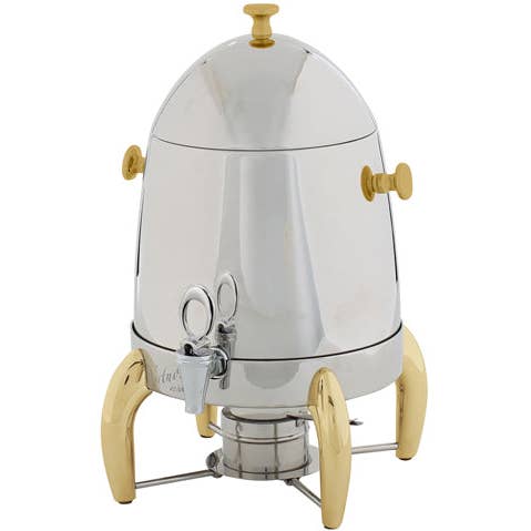 Urna para café con detalles dorados, acero inoxidable de 3 galones para venta al por mayor de EcoQuality