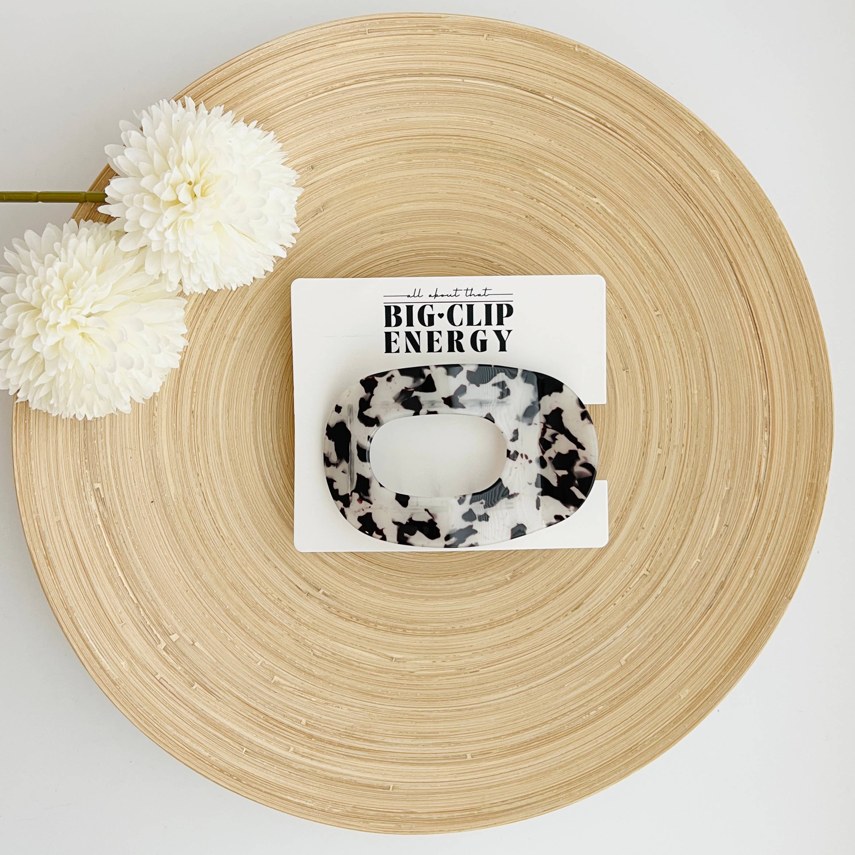 Tiny Gift Society - Wholesale Hair Clip - Women's - Large Flat Claw Clip | Big Clip Energy Funny Flat Hair Claw0