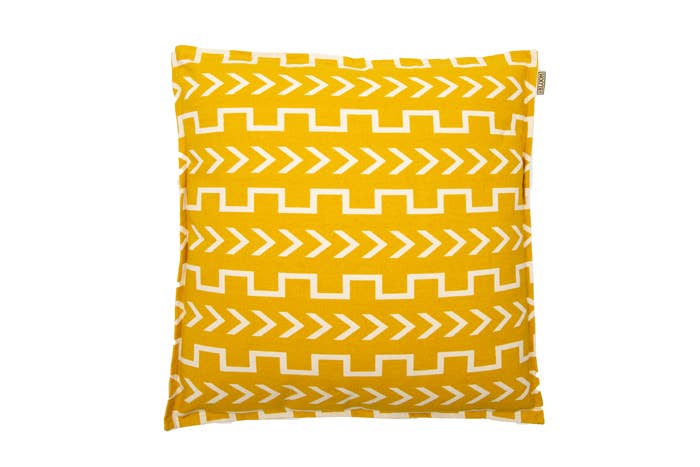 Cushion Emma Off Ocher/White 45X45 for wholesale by MrsBLOOM