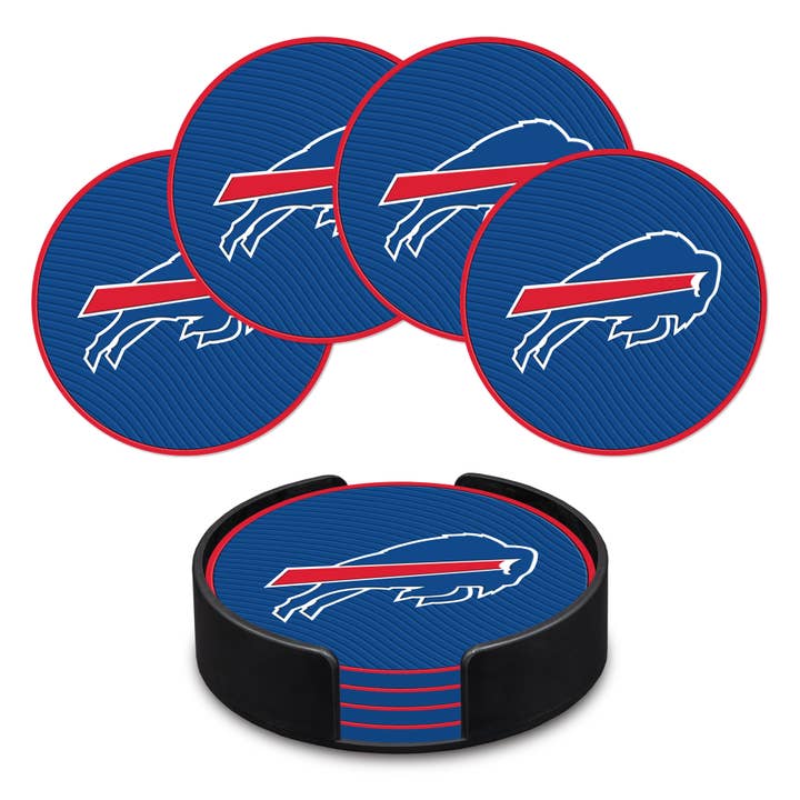 Dessous de verre moulés en PVC Buffalo Bills (lot de 4) pour la vente par Rico Industries