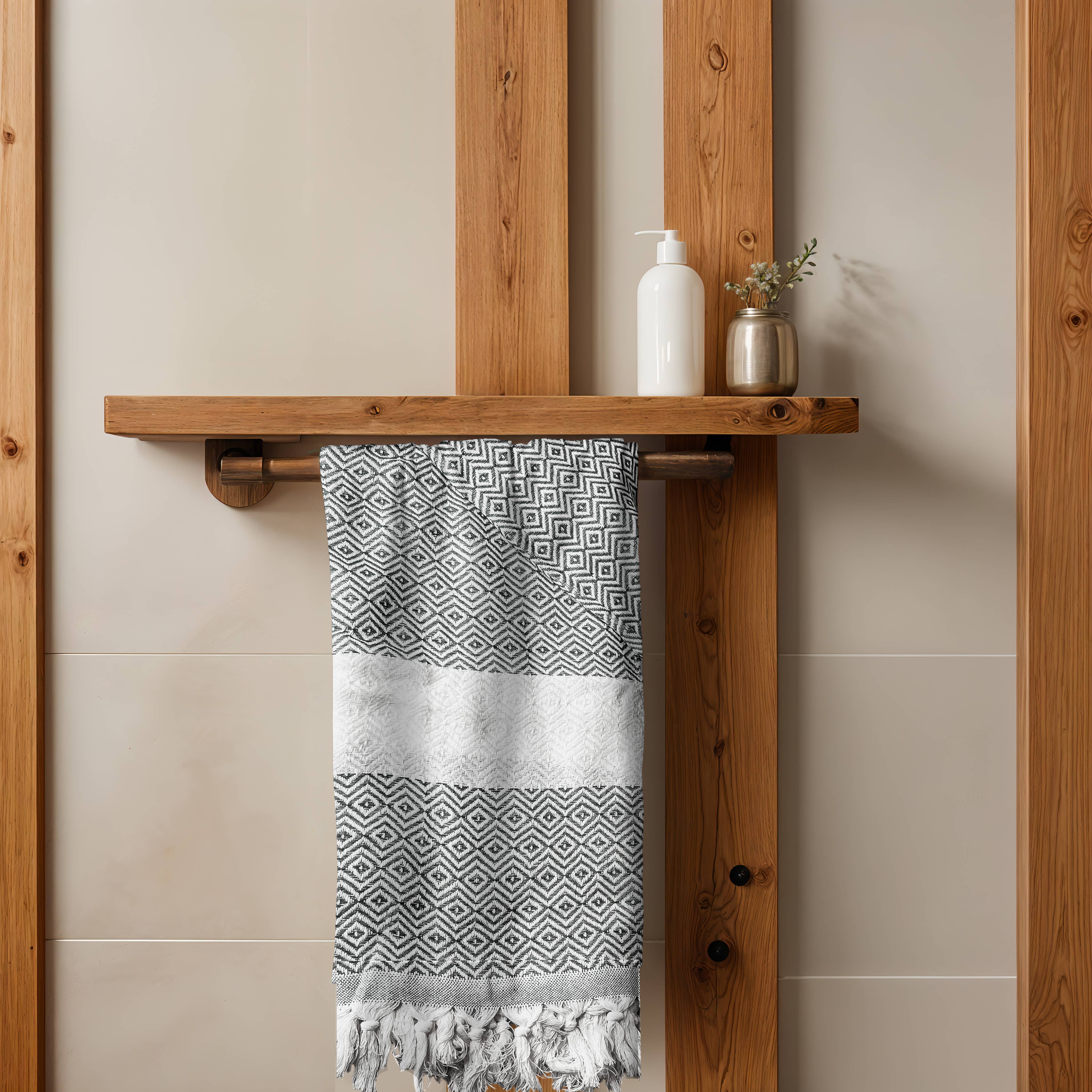 Gia Roma - Wholesale Bath Towel - Large Cotton Towels & Decorative Accent with Bamboo Tassels6