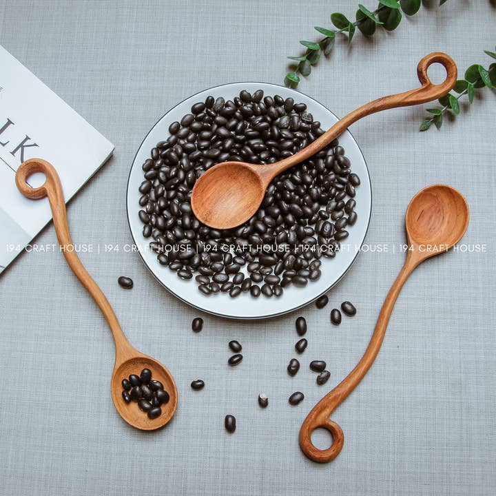 194 Craft House – wholesale Kökssked – Träsked med hålhandtag - Köksredskap4