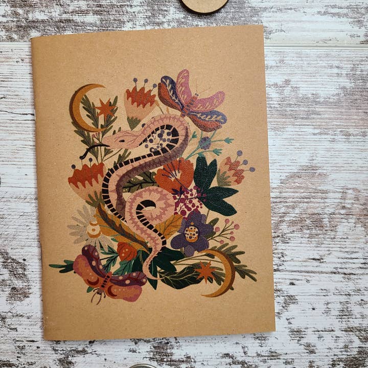 Elemental Elements LLC - Wholesale Journal/Diary - Colorful Snake Garden Watercolor Journal Notebook1