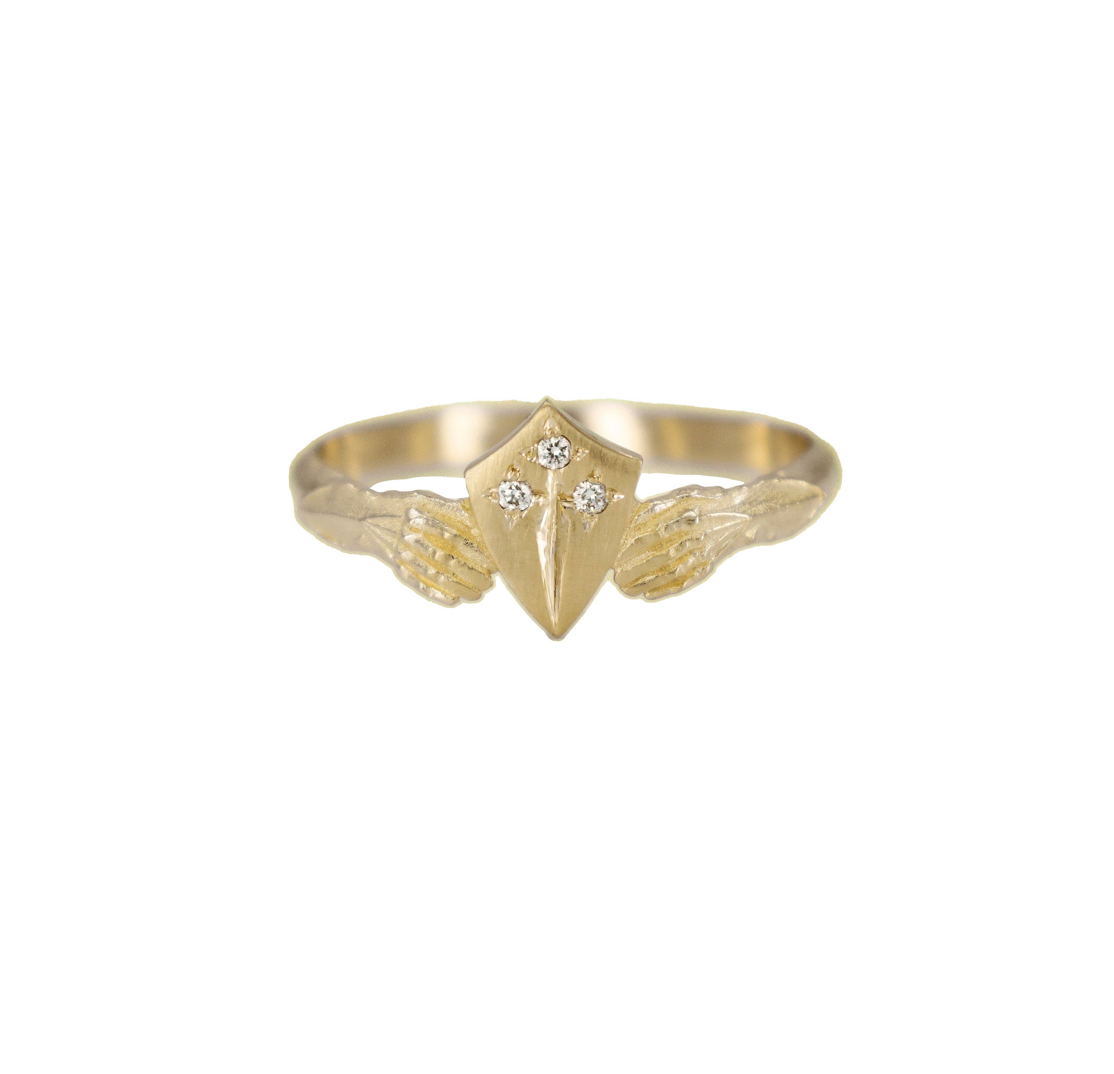 Morgaine Faye - Wholesale Signet Ring - Pavé Dagger Stronghold Signet5