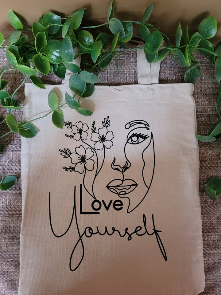Love yourself tote for wholesale by Lifes joyful creations