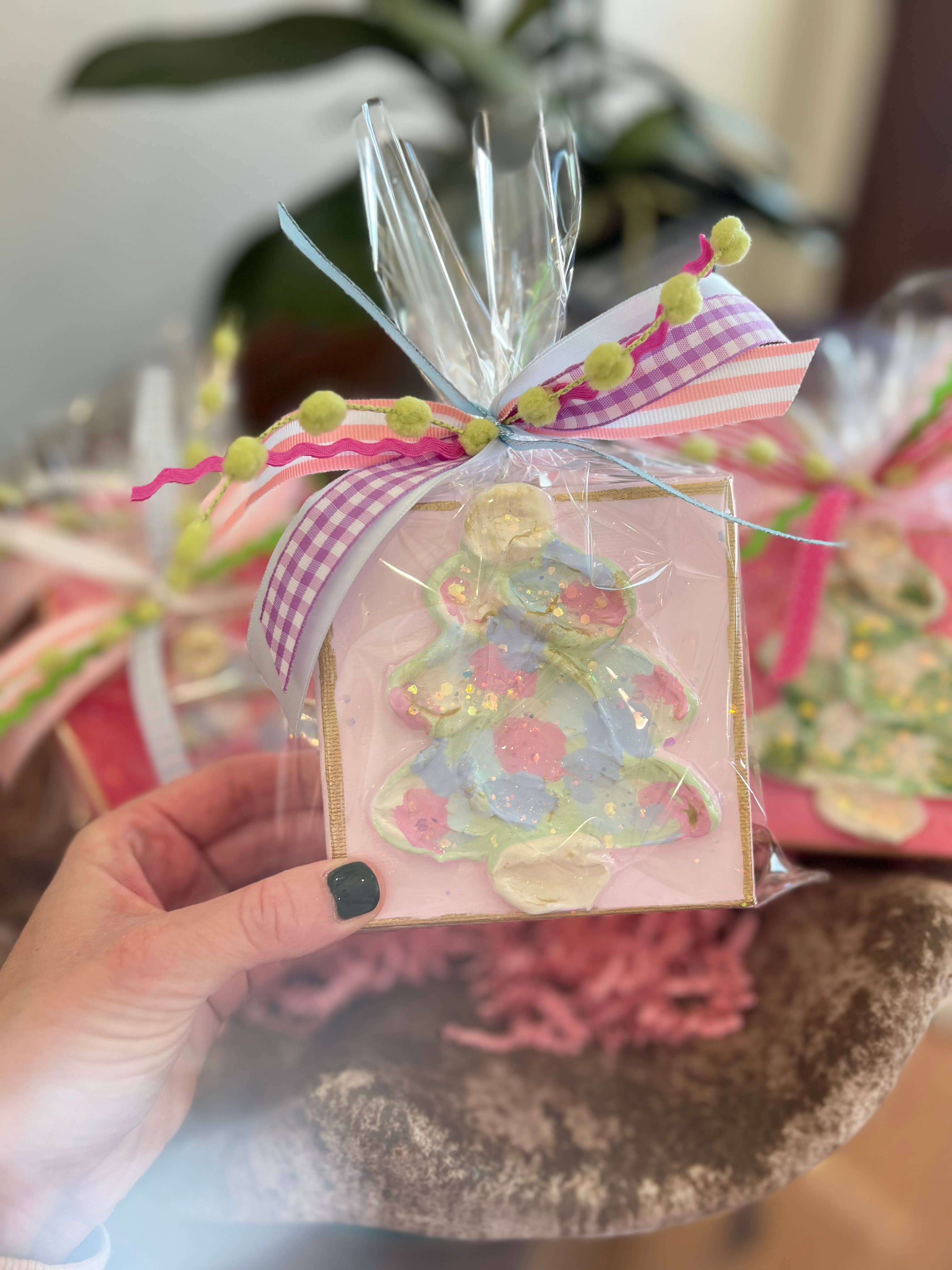 HappiesByAMS - Wholesale Christmas Decoration - Canvas - 4x4 inch - Christmas Tree1