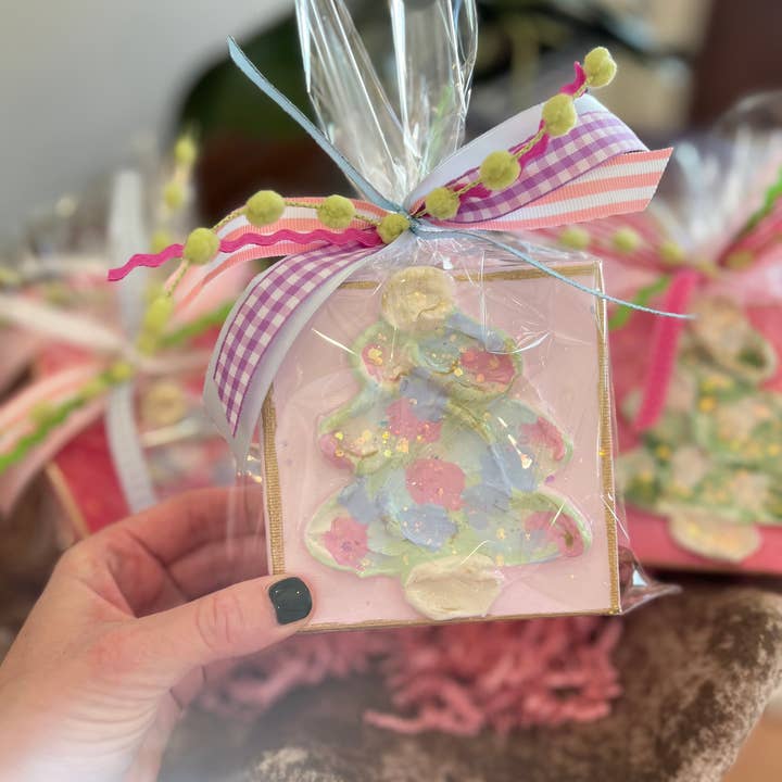 HappiesByAMS - Wholesale Christmas Decoration - Canvas - 4x4 inch - Christmas Tree1