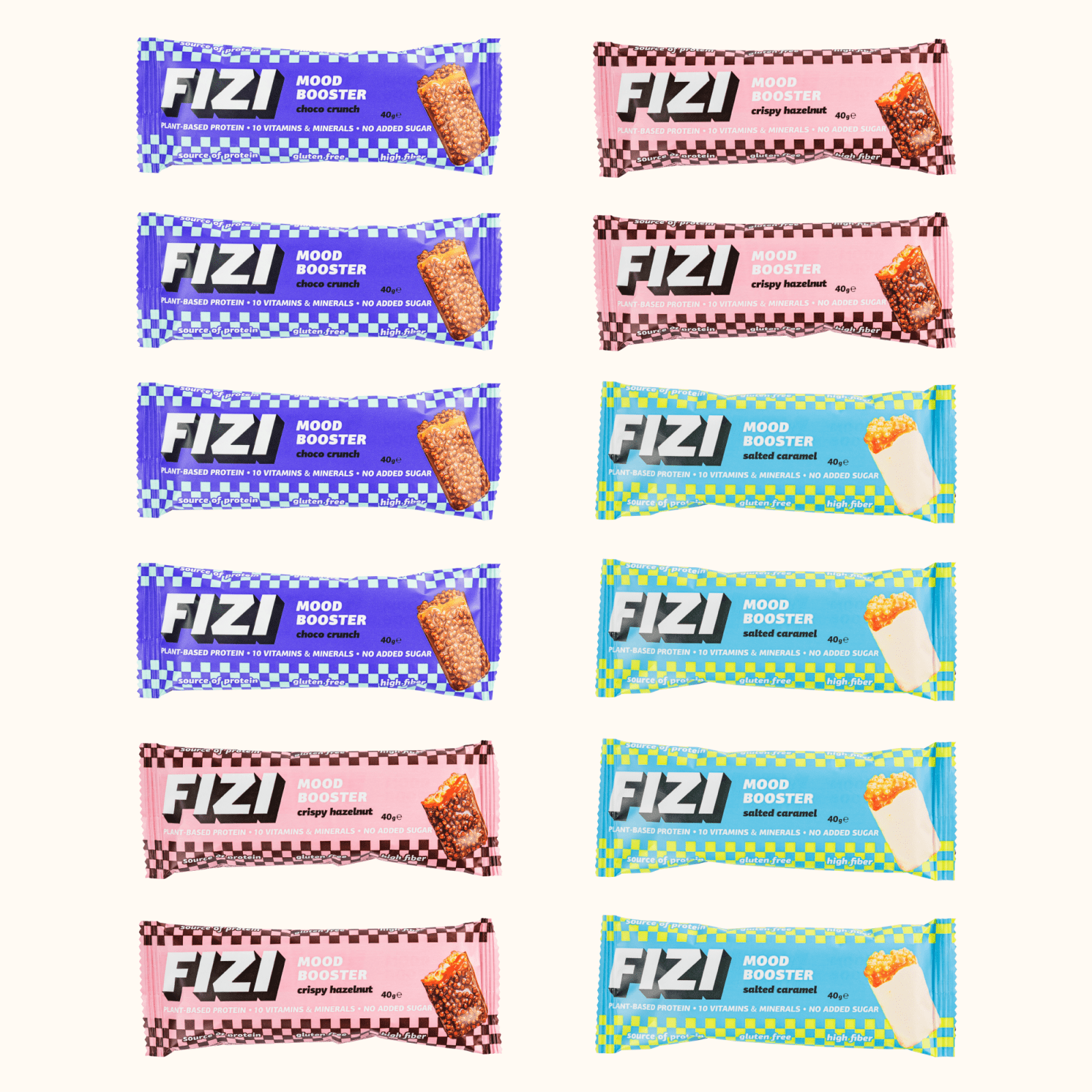 FIZI – Snack Bar por atacado – CAIXA MISTA DE ESTÍMULO DE HUMOR 12 X 40G1
