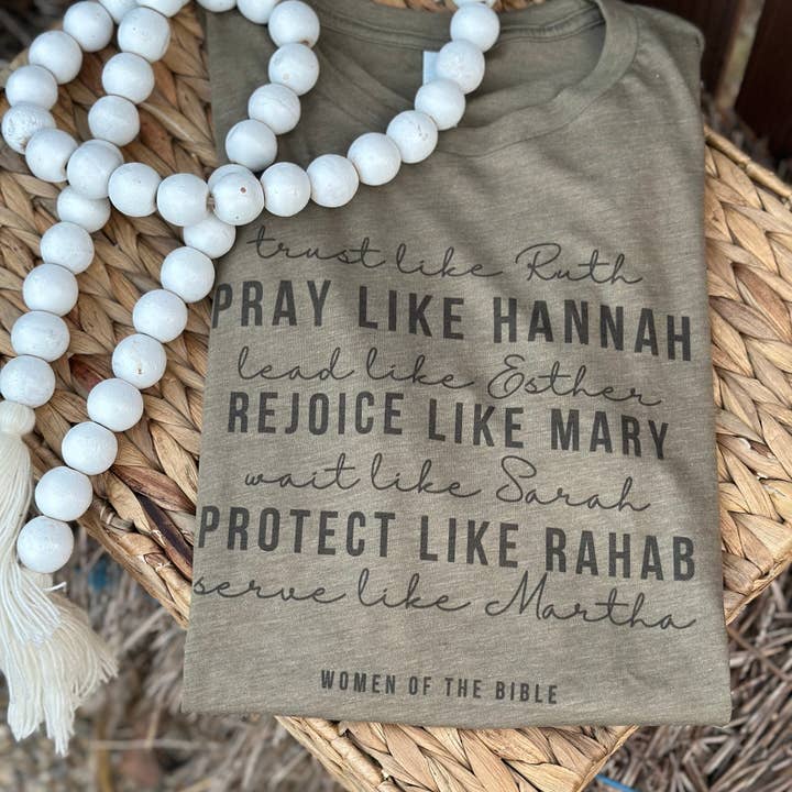 Women of the Bible Army Green Christian Tee and other Purchase Wholesale army t shirts. Free Returns & Net 60 Terms on Faire trending on Faire.