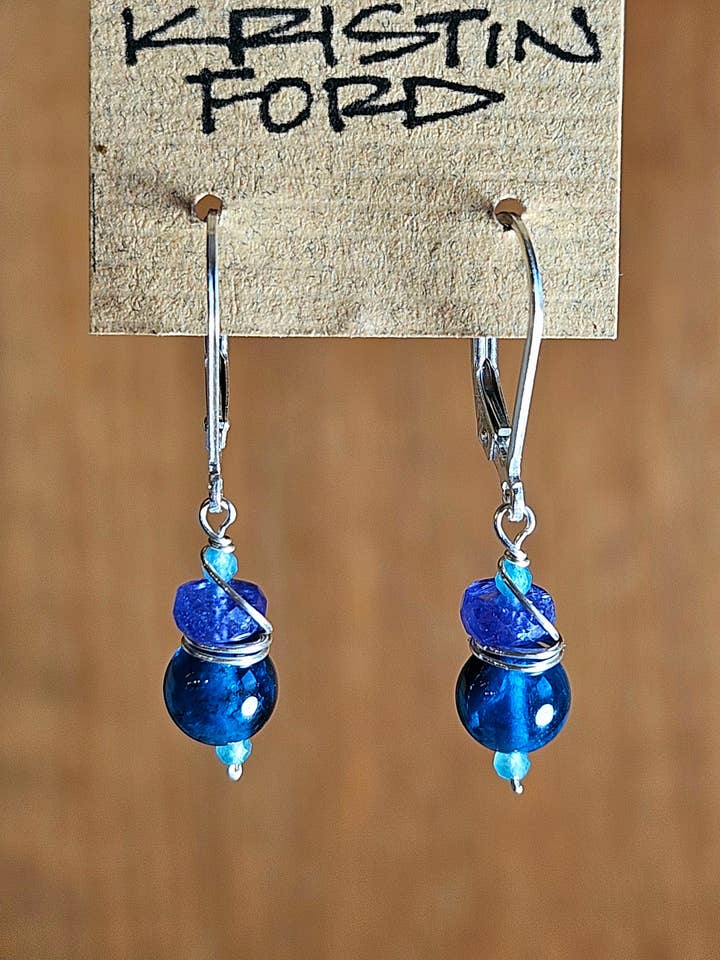 Orecchini in Apatite e Tanzanite (EBL5324) per la vendita all'ingrosso da parte di KRISTIN FORD Jewelry With Meaning
