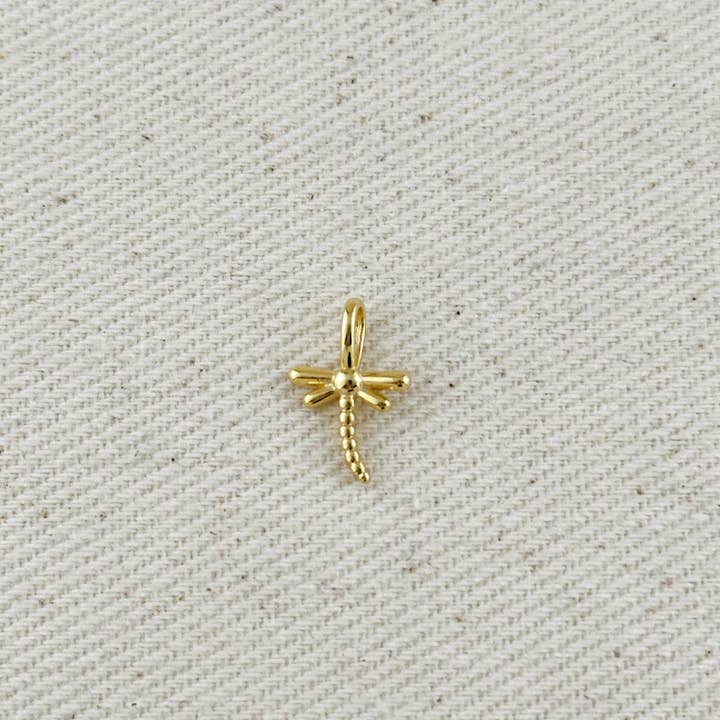 18k Gold Filled Dragonfly Charm for wholesale by GoldFi