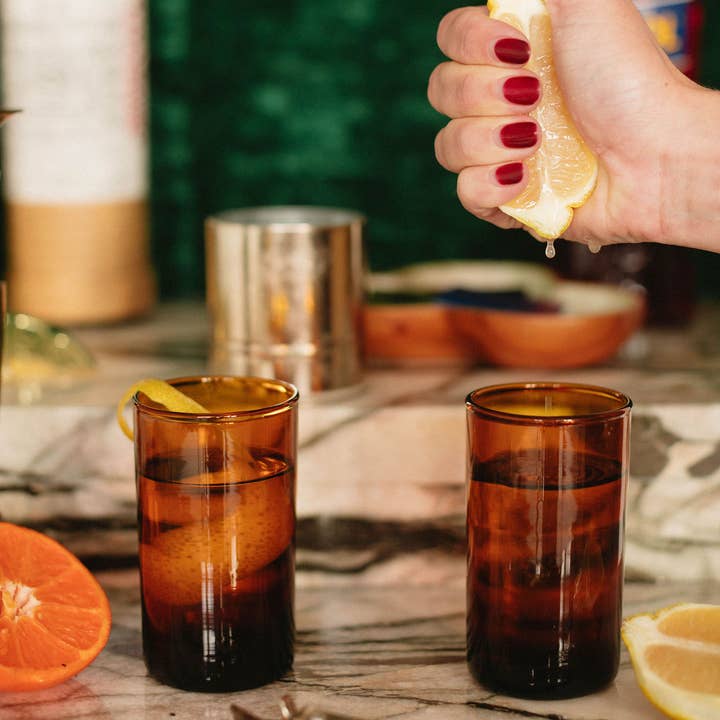 Voyage - Wholesale Drinking Glass/Cup - $2.00 SALE Amber Short Tumbler Glass (100)0