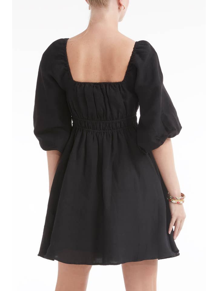 Preto Vestido Mini Lala Ajustado - Bainha Curta para venda a revendedores na Faire2