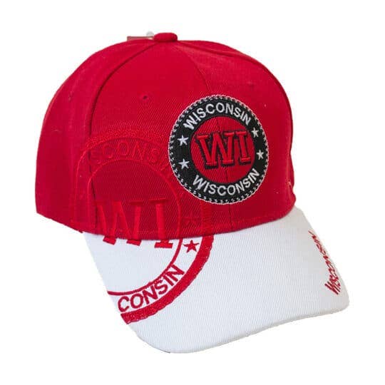 7 Star - Wholesale Baseball Cap - Women's - Wisconsin Red & White Caps2