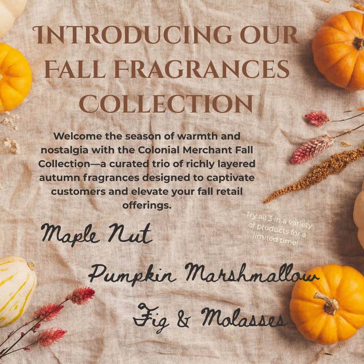 Colonial Merchant - Vente Bougie en bocal - Bougies Coulées à la Main d'Automne de 12 oz - Pack Variété en Lot1