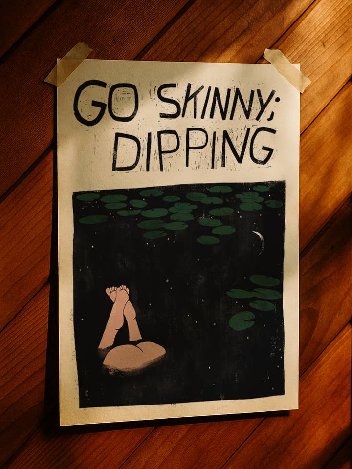 Art Print - Go Skinny Dipping for wholesale by Anisa Makhoul