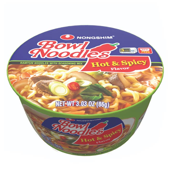 Bol de nouilles épicées Nongshim - 86g (Lot de 12 tasses) pour la vente par K Moitves Foods