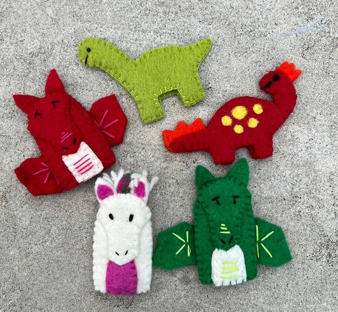 Lungta Imports – wholesale Finger puppet – Child & baby – Finger Puppets, Animal Puppets, Felt Finger Games Set of 5pc11