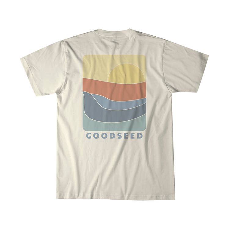 Goodseed Clothing - Wholesale Screen Printed T-Shirt - Unisex - Spring Tide Tee Natural