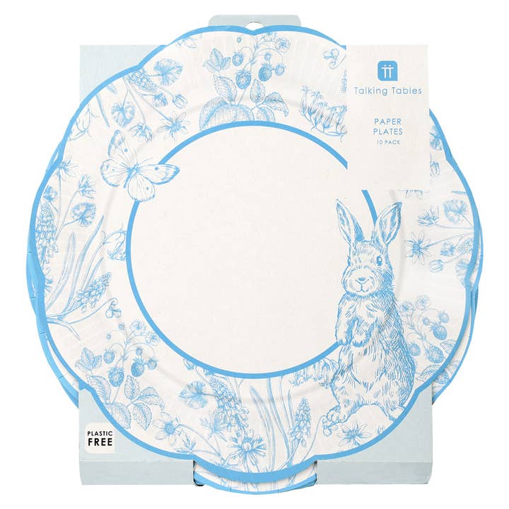 Talking Tables UK - Wholesale Disposable plate - Pierre Rabbit Paper Plates | 10 Pack | Easter | Tea Party |