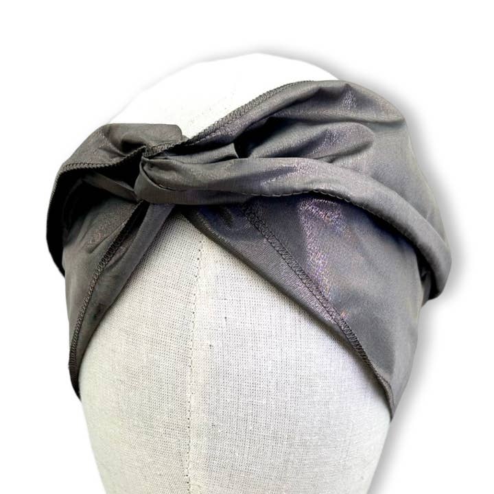 Flexy Twist Khaki Métallique | Bandeau en tissu upcyclé pour la vente par Mützenmafia