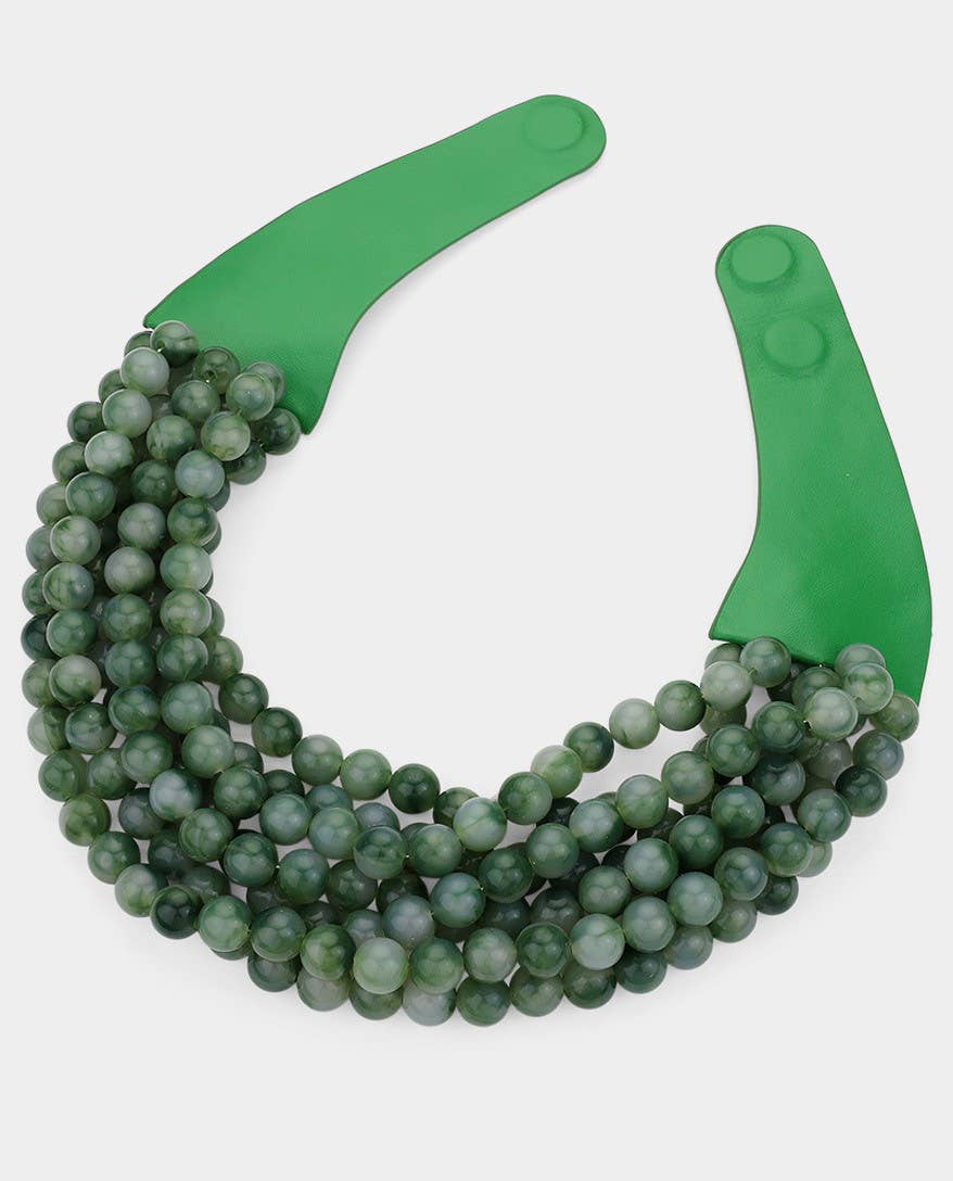 anbfashion - Vendita all'ingrosso Collane di perline/perle - * GROSSA COLLANA A STRATI CON PERLINE, collo in pelle sintetica magnetica3