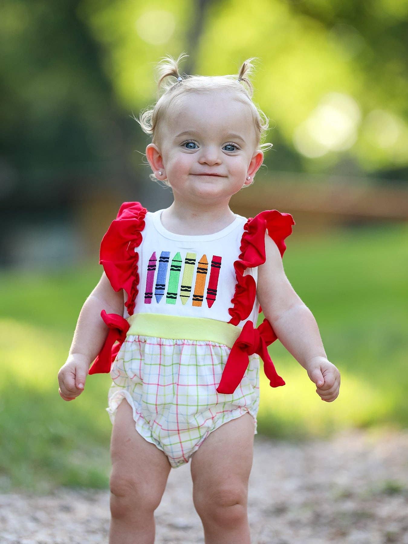 Rylee Faith Designs - Wholesale Rompertje - Baby - Terug-naar-school geborduurde meisjesromper0