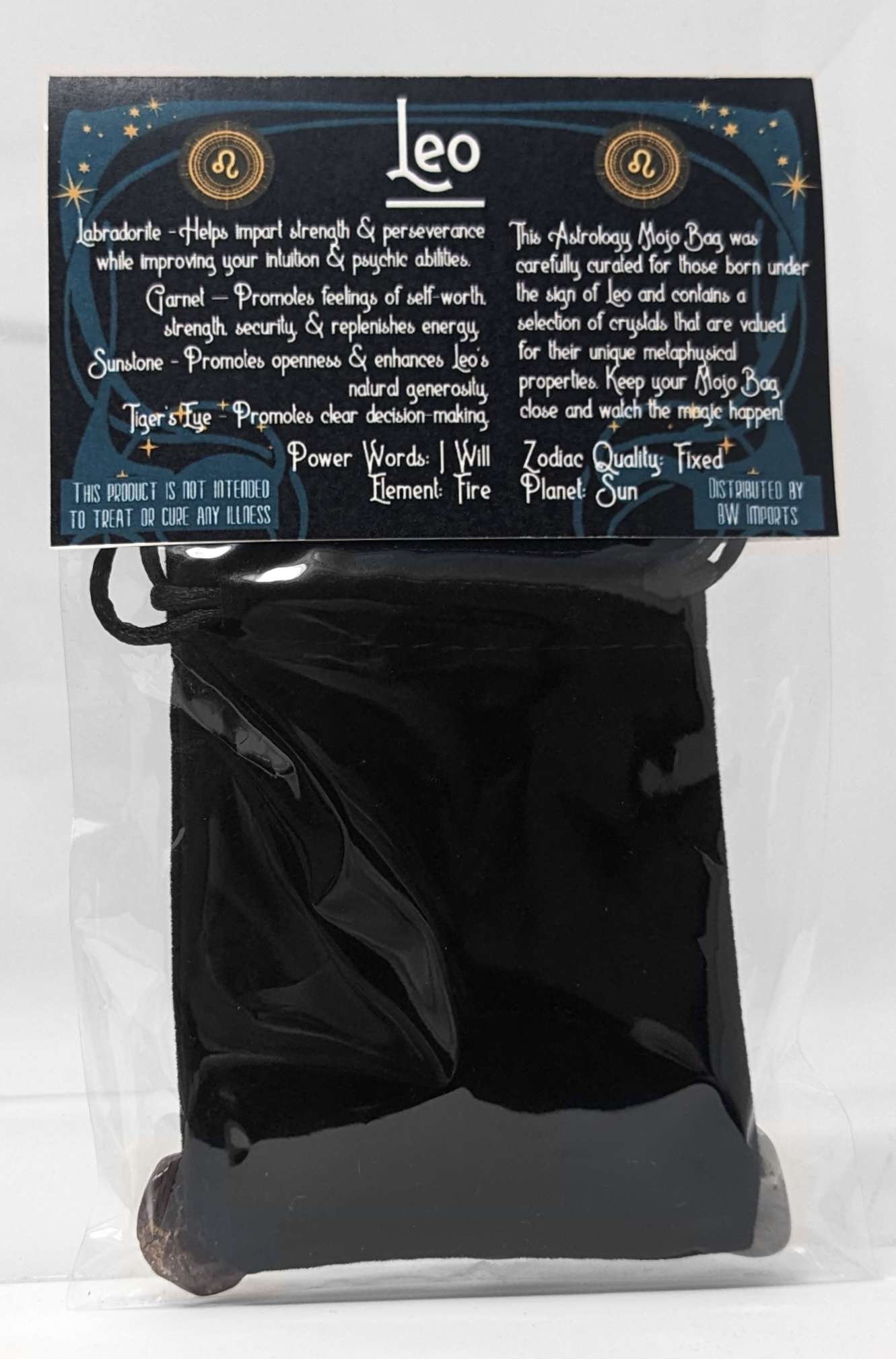 BW Imports - Wholesale Spiritual Stone/Crystal - Astrology Mojo Bag - Leo1
