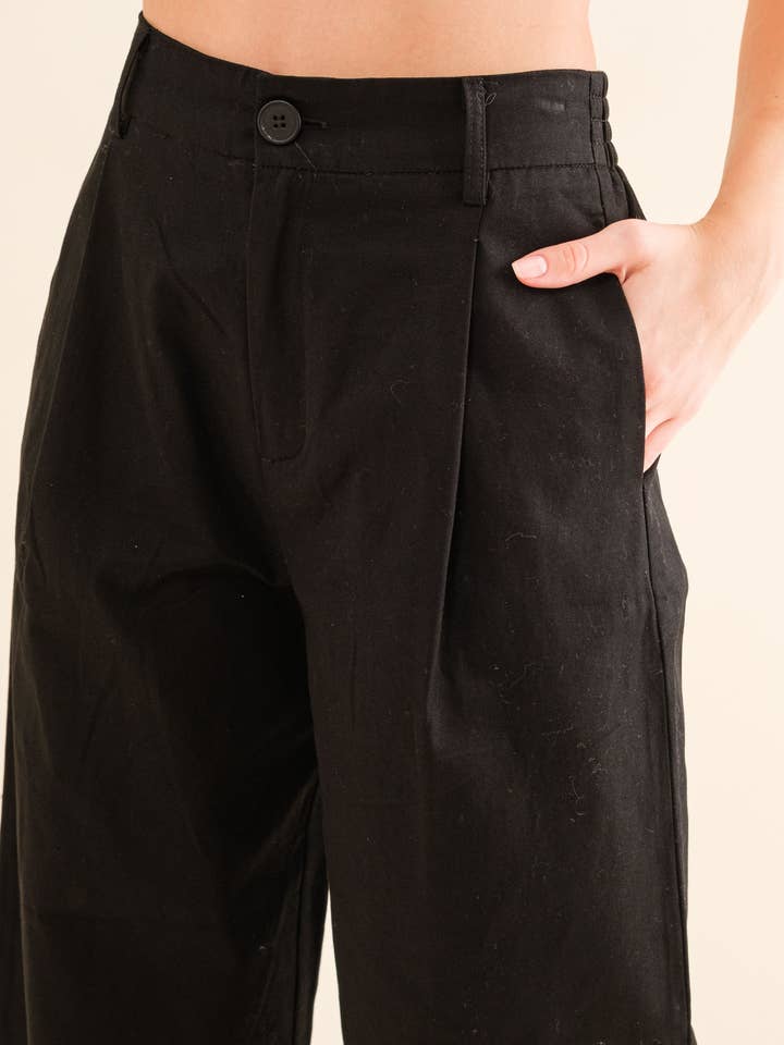 Bomullsbyxor med vida ben och avkortad längd-HP0037 för wholesale av Hersy