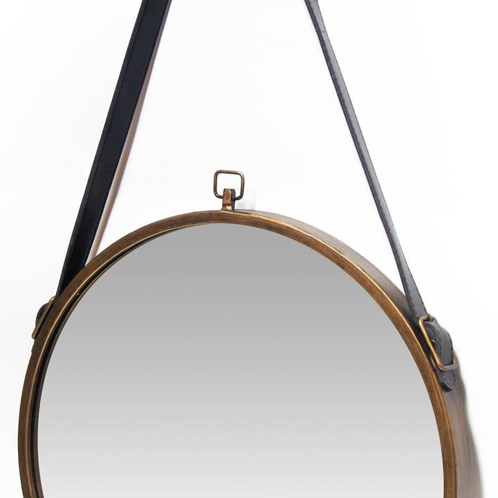 Infinity Instruments - Wholesale Wall Mirror - Farmhouse Round Brass Wall Décor Mirror 29 Inch2