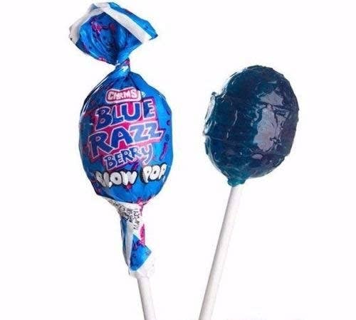 Sugar Bear Candy - Vendita all'ingrosso Lecca lecca - Charms Blow Pops Blue Raspberry 48 ct.3