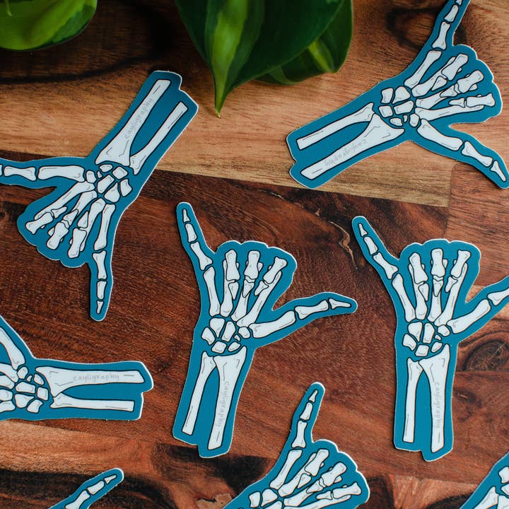 Pegatina esqueleto suelta para venta al por mayor de Cayligraphy