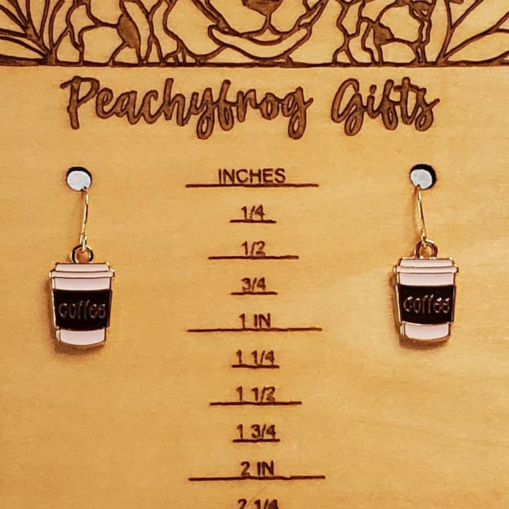 Earrings | Coffee Cup for wholesale by Peachyfrog
