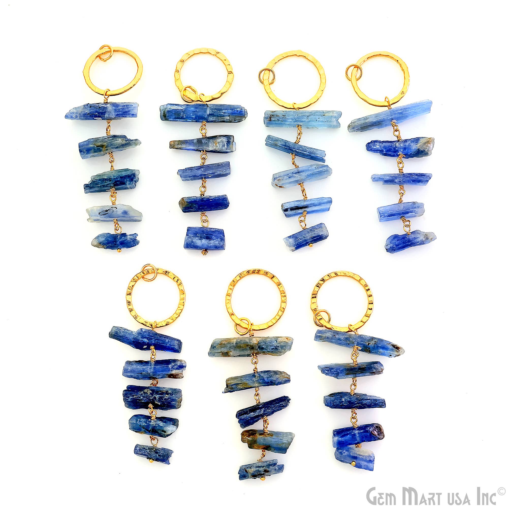 GemMartUSA - Vente Colliers à pendentif - Pierre Précieuse Brute Avec Attache Ronde en Or 67x26mm Pendante8