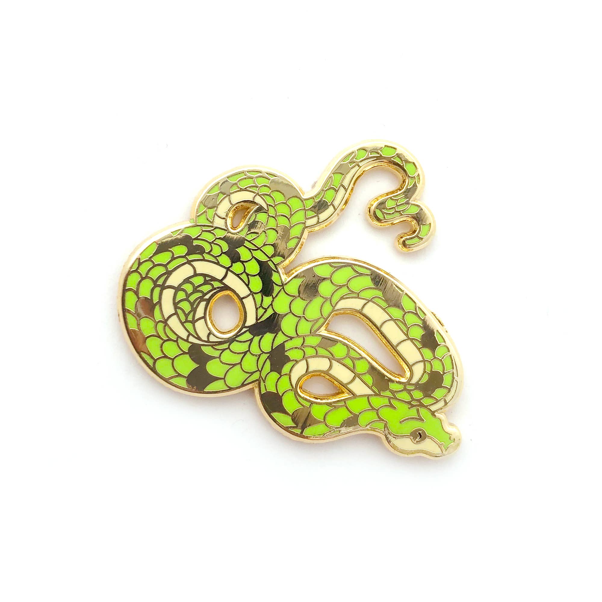 Shoal - Wholesale Lapel Pin/Button - Emerald Boa Pin