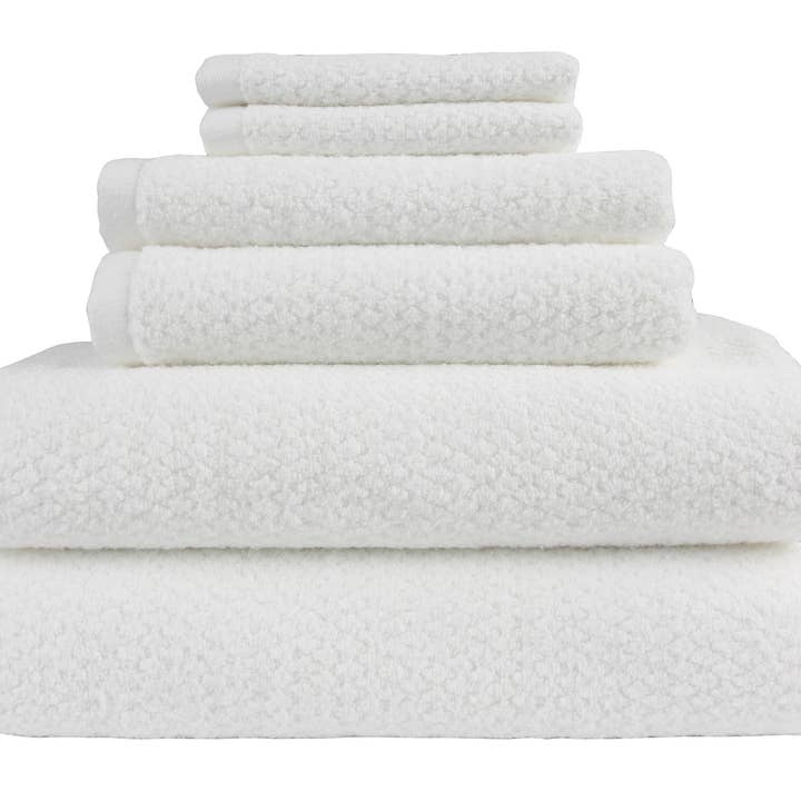 Diamond Jacquard Towels 6 Piece Bath Towel Set, White for wholesale by Everplush