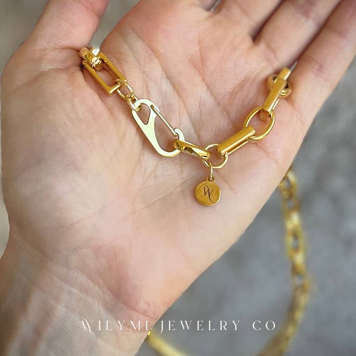 WILYMI Jewelry Co - Wholesale Link & Chain Necklace - Anchor Necklace | 24k Gold Filled | Custom Length5