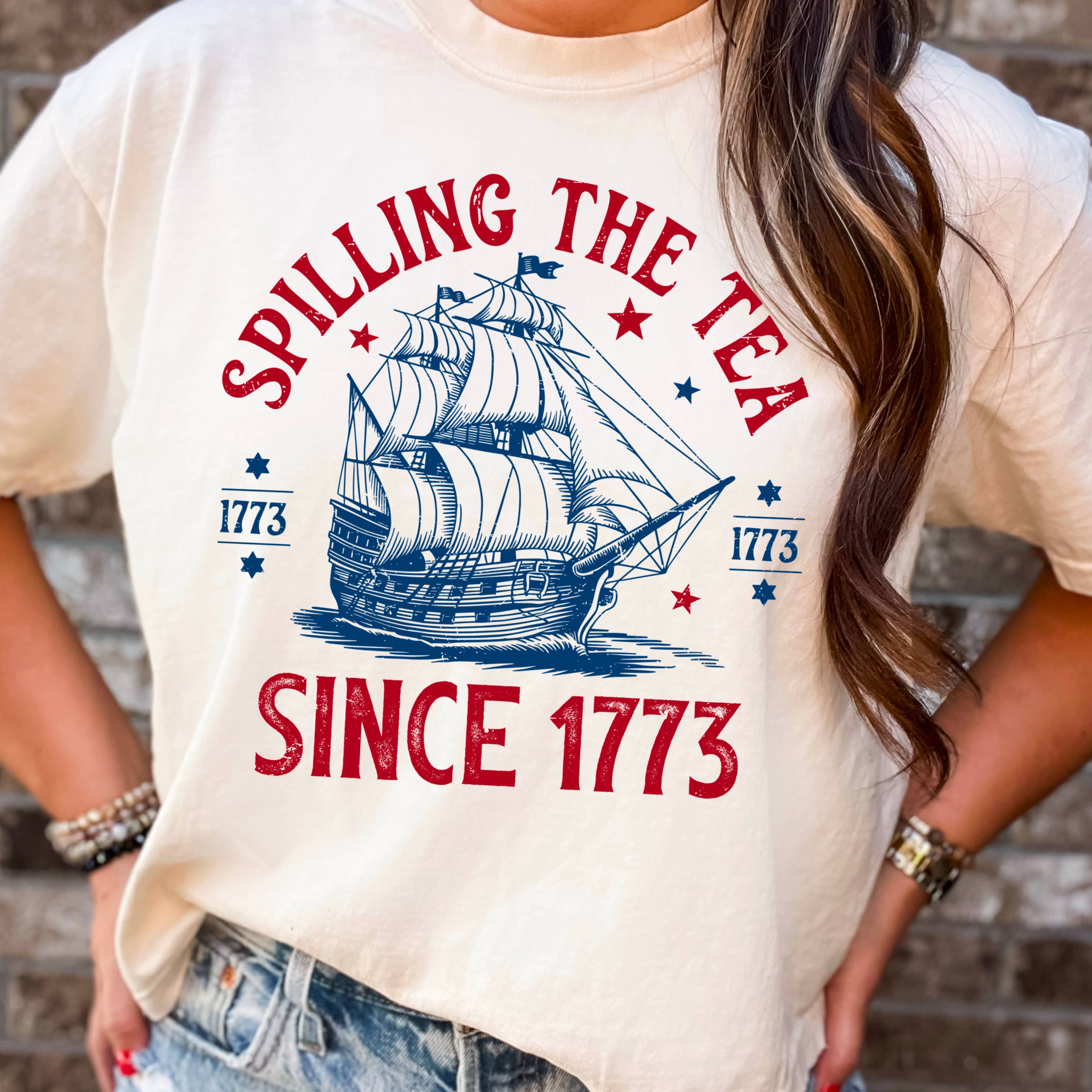 Shoppe SHC – wholesale T-shirt (graphic) – women's – July 4th Graphic Shirt | Patriotic Apparel | Comfort Colors1