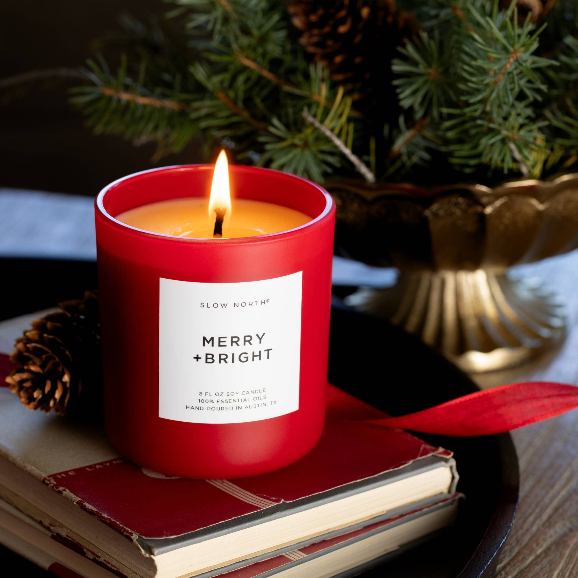 Slow North - Wholesale Jar/Filled Candle - Limited Edition - Merry + Bright - Fir, Clementine & Clove1