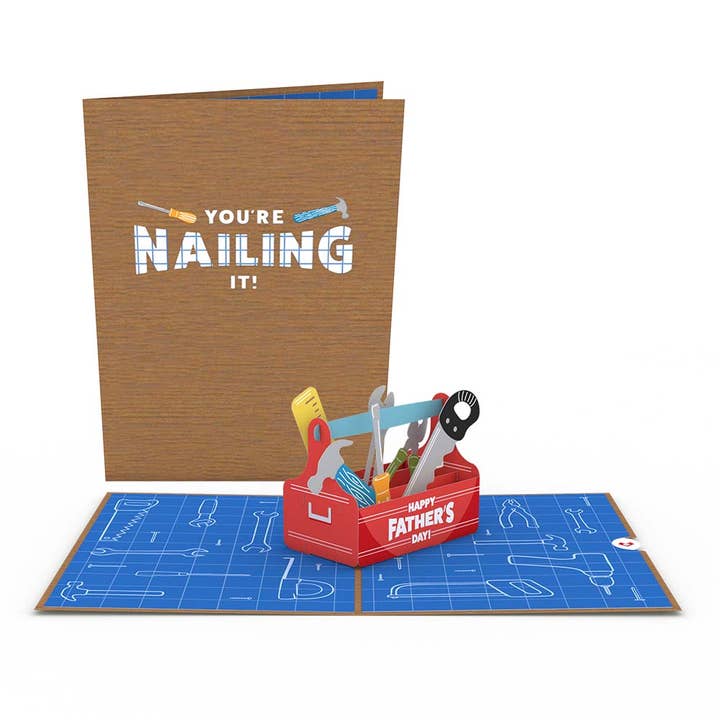 Lovepop Cards - Wholesale Father's Day Card - Father's Day Toolbox 5''x7'' Card, Pop-Up Cards
