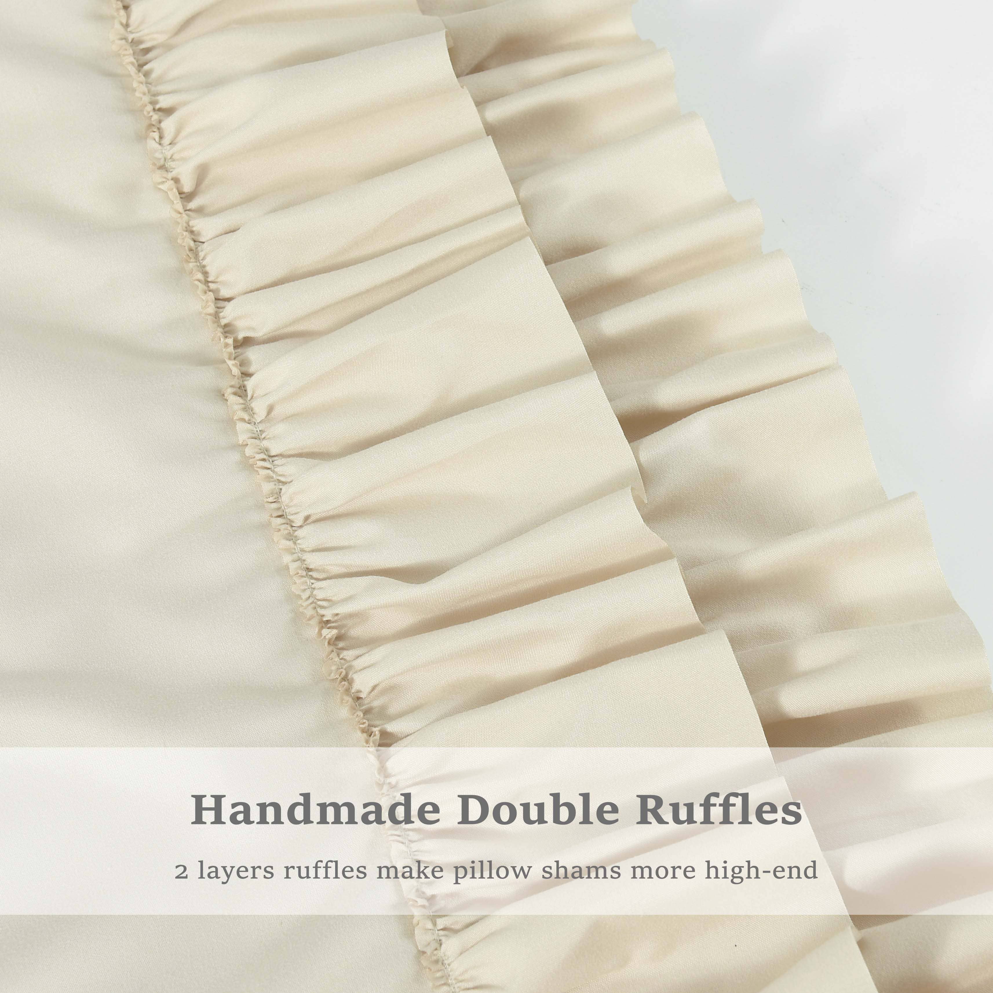 HIG - Wholesale Bedding Pillowcase/Sham - 2 Piece Handcraft Chic Ruffle French Country Style Pillow Shams10
