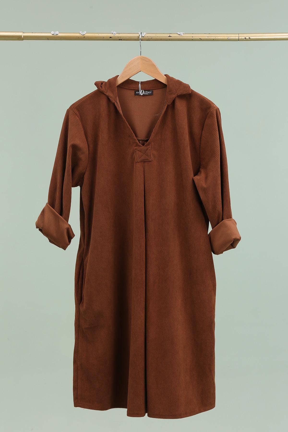 la maison des fibres naturelles - Wholesale Dress - Women's - Ribbed dress 8216 5% Elastane 20% Cotton 75% Polyester13