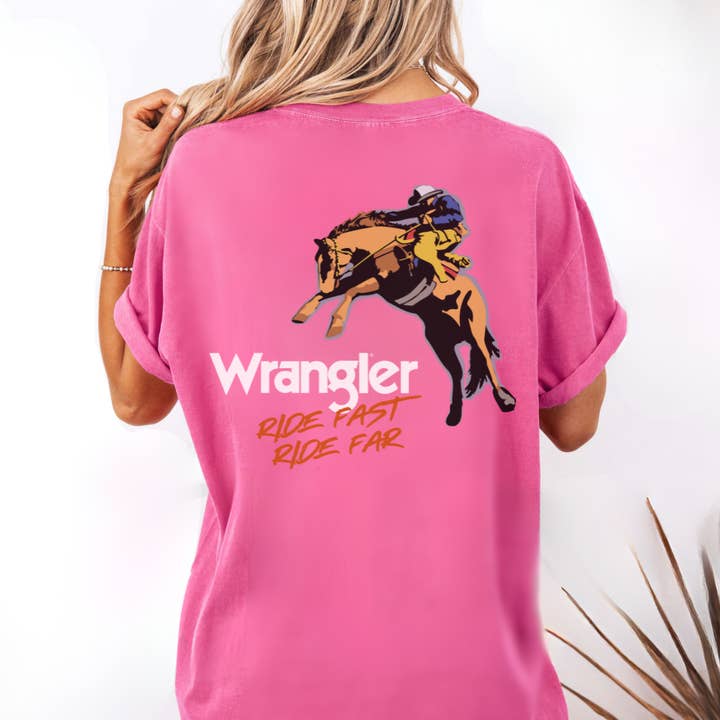 Clover + Cotton Co - Wholesale Screen Printed T-Shirt - Men's - Wranglin' Cowboy Tees