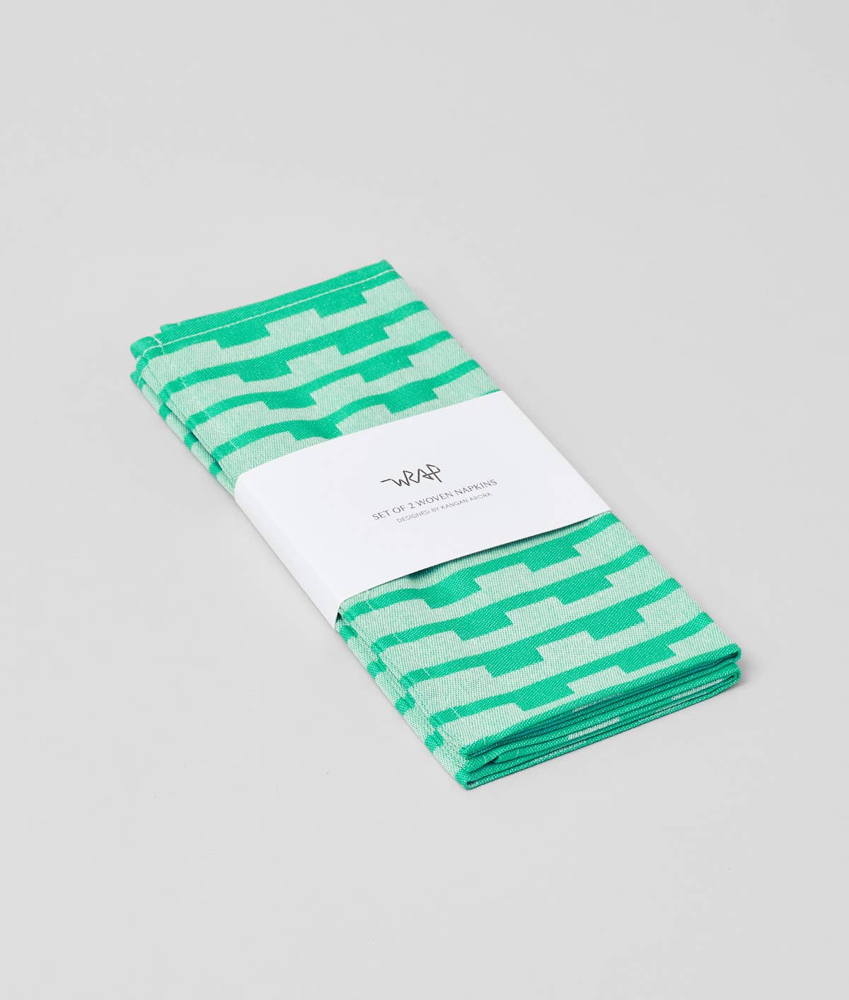 Wrap (US duties paid) – wholesale Middags- och tygservett – "Stripes Turquoise/Natural" servettset3