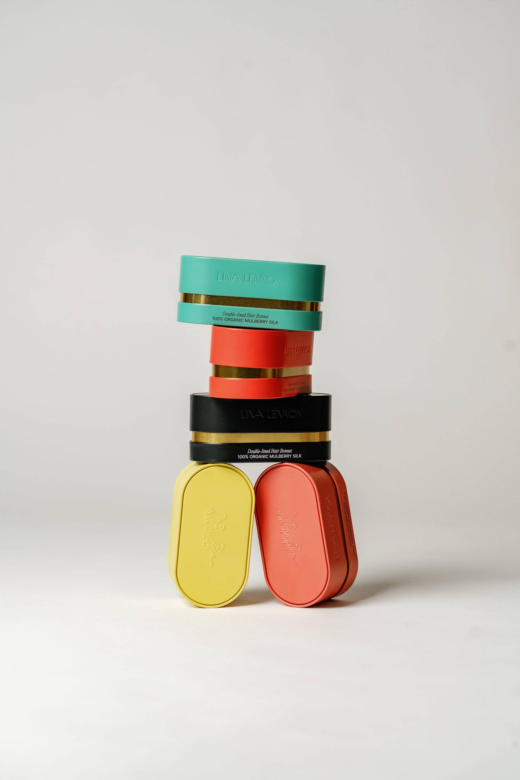 LINA LENNOX - Wholesale Sleep Cap / Bonnet - Women's - Sunshine Yellow/Jaune Soleil- 100% Organic Silk Hair Bonnet 3