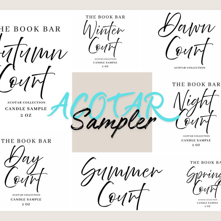 Muestra de las Cortes de ACOTAR para venta al por mayor de Book Bar Apothecary